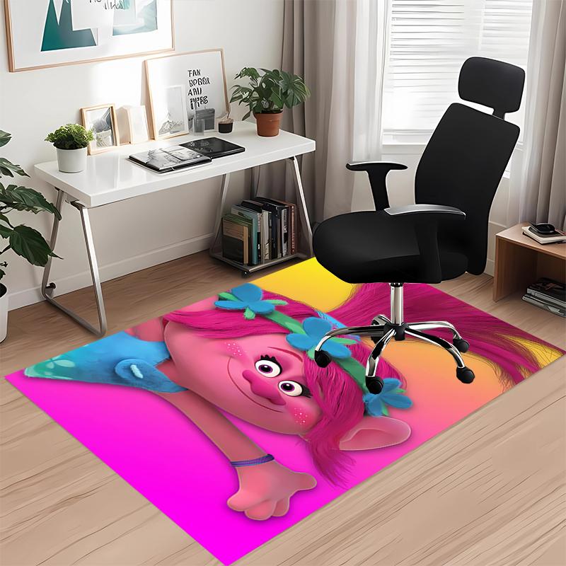 Trolls Printed Carpet, for Office Chair Living Room Bedroom Kitchen Room Decor Gifts.