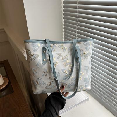 New Summer National Style Large Capacity Underarm Tote Bag Trendy Simple and Fashionable Shoulder Bag