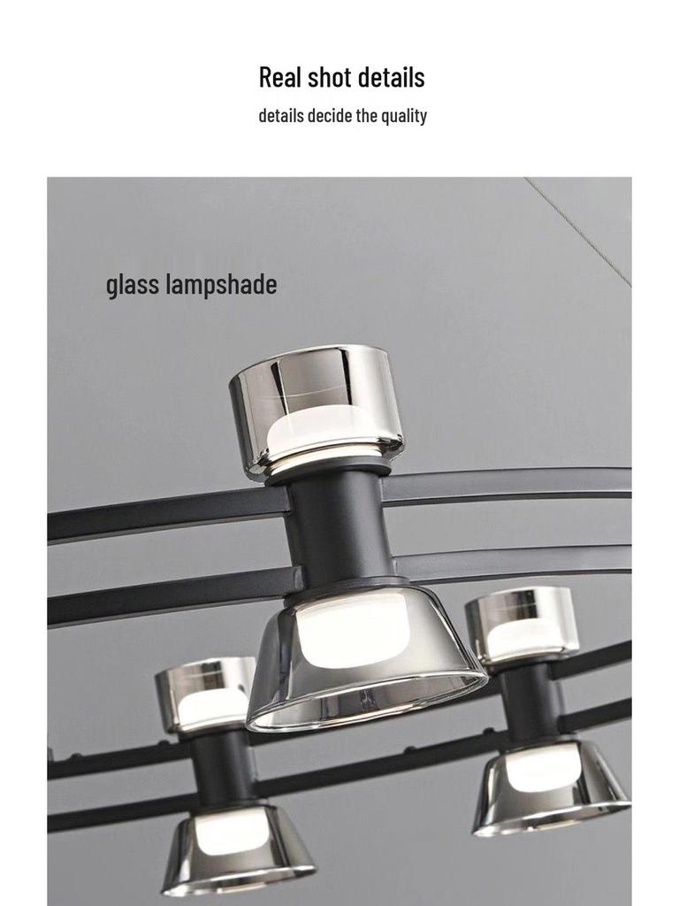 Modern Italian Minimalist Glass Chandelier for Living Room or Bar