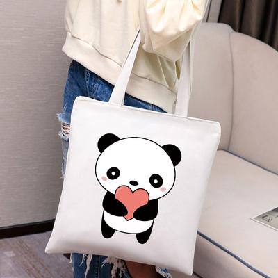 Fashion Women Bag Large Capacity Tote Printed Shoulder Bags Handbag Eco Cotton Cloth Fabric Shopping Bags Vintage Shoulder Bag