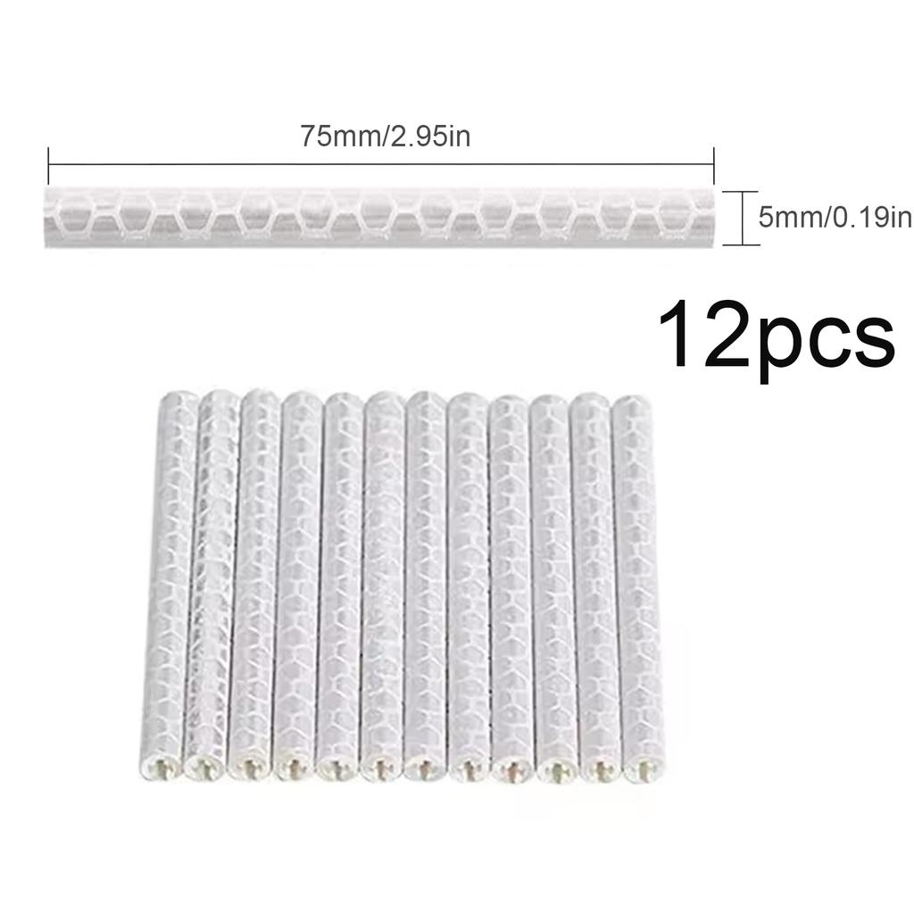 12PCS Bicycle Wheel Spoke Reflective Sticker Color Tube Warning Safety Light DIY Reflector Reflective Safety Kit