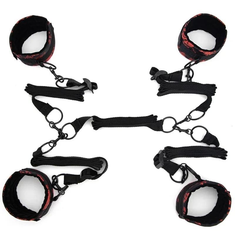 Sex Toy Under Bed Bondage Gear Restraint Set Handcuffs Ankle Cuffs Straps Adult Games Sex Products Erotic Toys For Couples