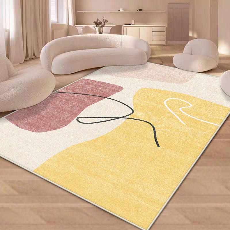 Living Room Decoration Rugs Flannel Bedroom Deluxe Anti Slip Floor Mats Large Area Office Gaming Room Carpet Lounge Rug Washable