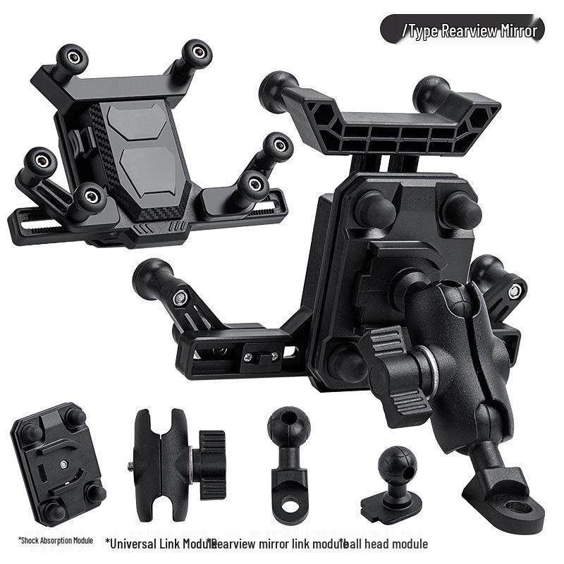 

Shockproof Electric Vehicle & Bike Phone Mount for Outdoor Navigation Black