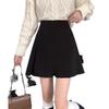 New Fall/Winter Woolen A-Line Pleated Mini Skirt for Women - High Waist, Slimming College Style, Anti-Exposure.