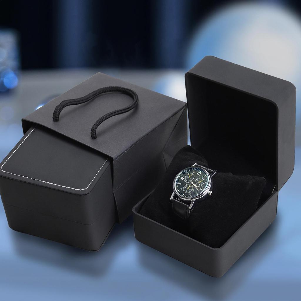 PU Leather Watch Travel Case Single Watch Case Watch Storage Organizer Case With Pillow Jewelry Storage Organizer For Lace Gift