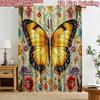2D Flat Printing 2pcs Curtain Party Curtain Spring Vibrant Butterfly Digital Printed Polyester Drapes Seasonal Party & Holiday