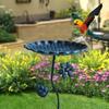 Bird Bath Bowl Easy to Install Drinking Sturdy Feeding Station Decoration Iron Birdfeeder for Garden Balcony Outdoor Porch Fence