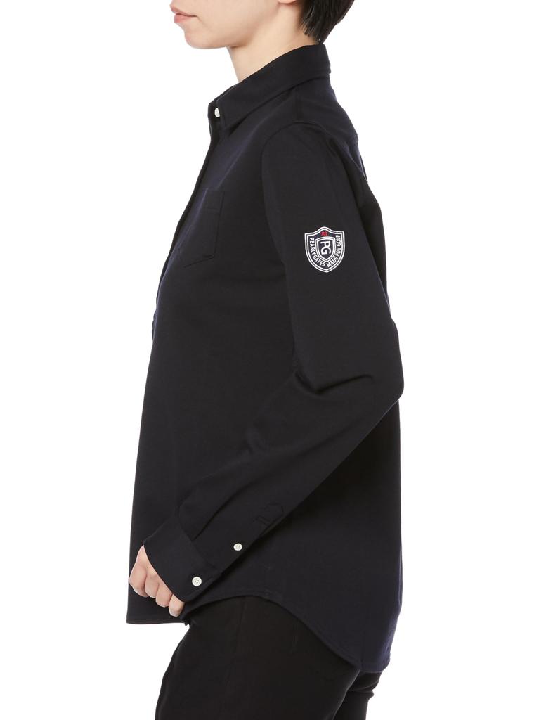 Long Sleeve Polo Shirt Pocket Golf Navy 2 [Pearly Gates] Women's (stretchy/chest Included) / / 055-3261902 120_Dark [L]