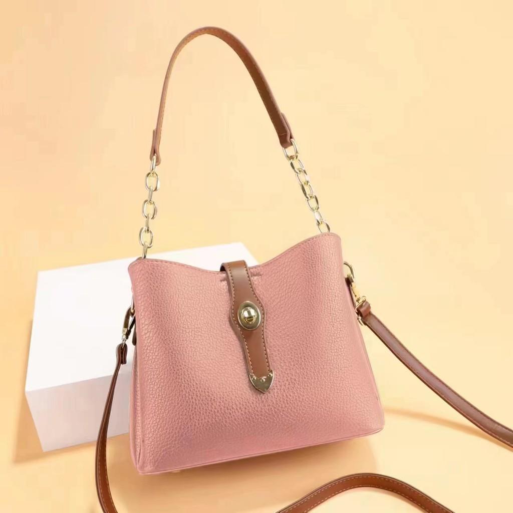Trendy High-end Bucket Bag With Chain And Lock For Women Perfect For Daily Outfits