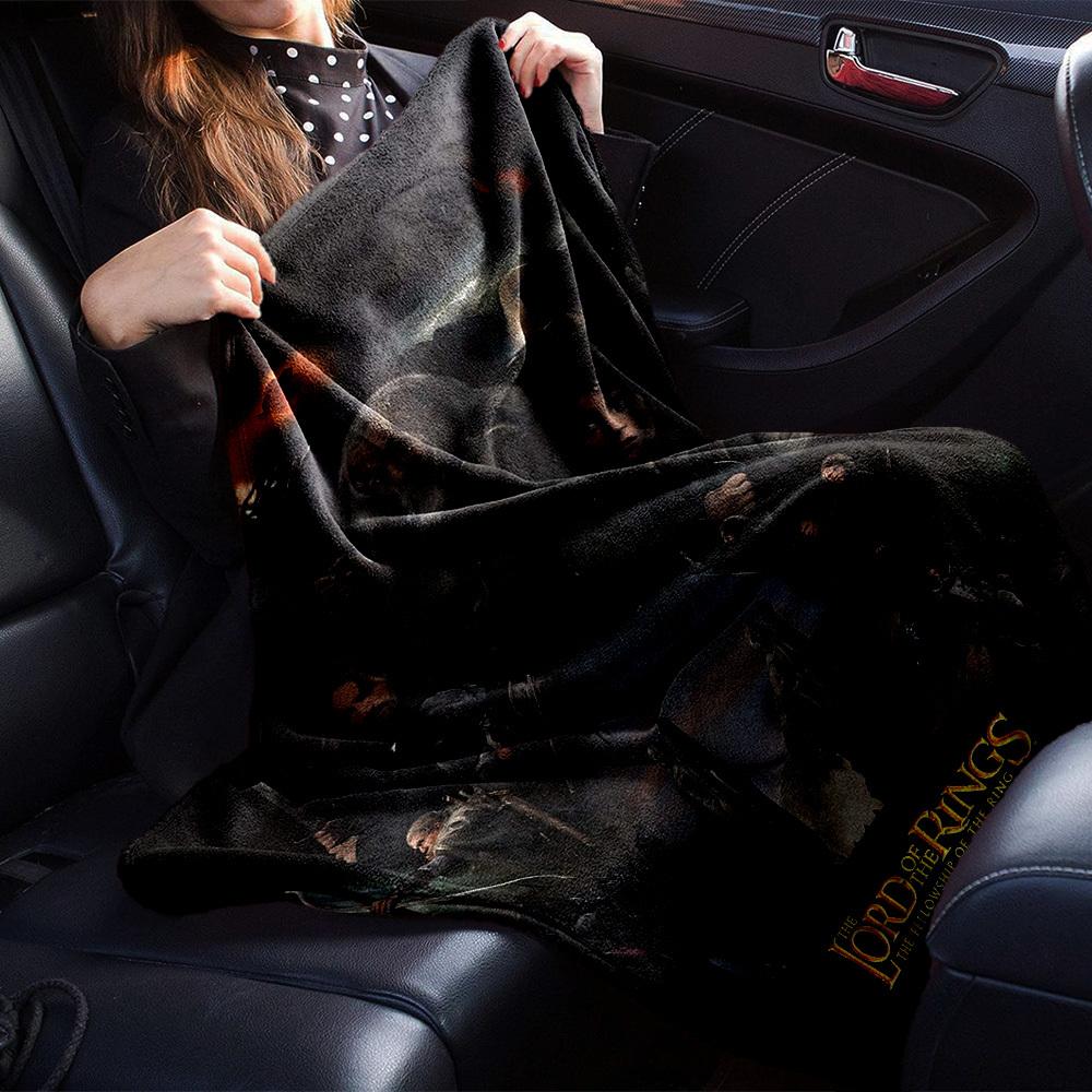 1pc Lord of the Rings Fellowship of the Ring Blanket Lightweight Flannel Throw for Sofa Bed Travel Camping Livingroom Office Couch Chair 1151KK