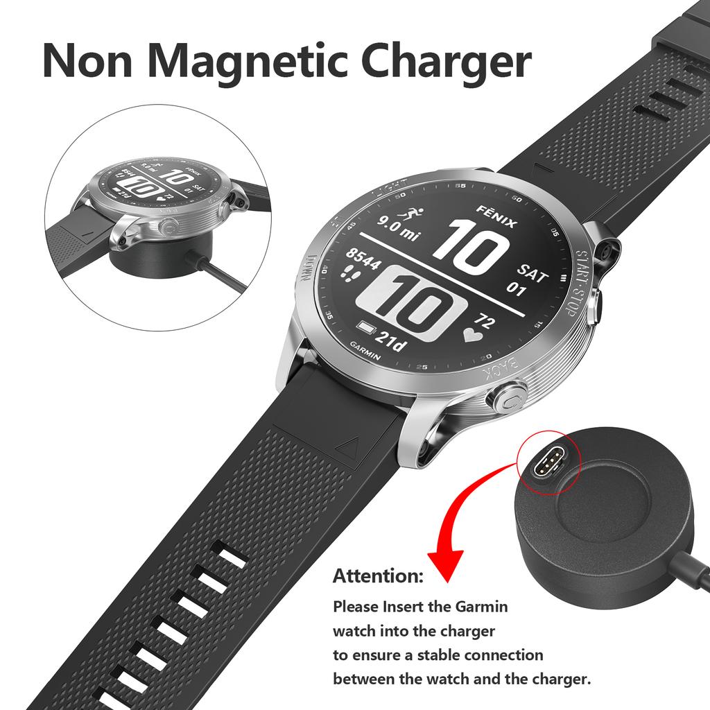 Charger Dock for Garmin Instinct Vivoactive3/4 Fenix 5/6/7 Venu 2/2S Forerunner 945/245 USB Charging Cable Stand Station