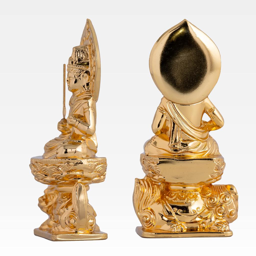 Buddha-Statue Manjusri Bodhisattva Gold PC Zushi enthalten buddhistischen Keiaki Watanabe Prototyp im Jahr der Tierkreiszeichen Zodiac Guardian Principal