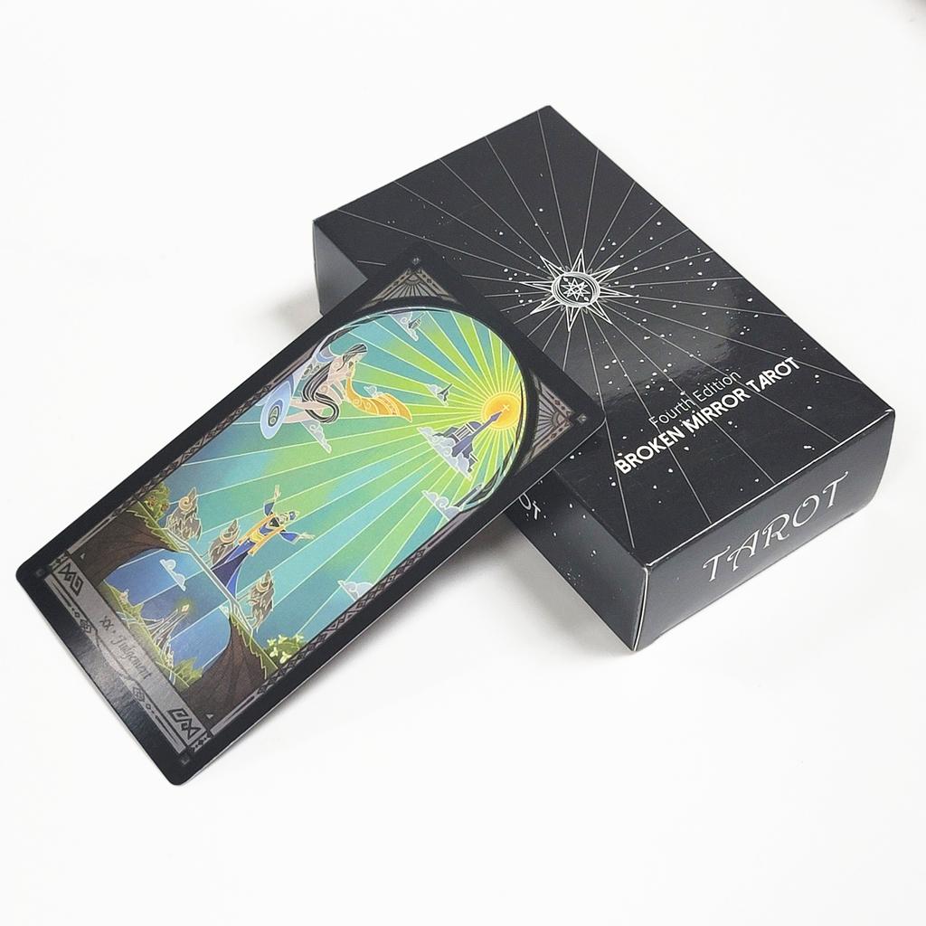 12*7cm Broken Mirror Tarot Deck, 78 Tarot Cards with Guidebook for Beginners - Standard Size