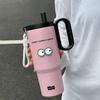Water bottle Twilight thermos cup Large capacity water cup High grade stainless steel ice cup Straw cup