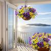 10Pcs/Set Fake Plants Artificial Pansy Flowers Simulated Violet Bouquet  Photography Props