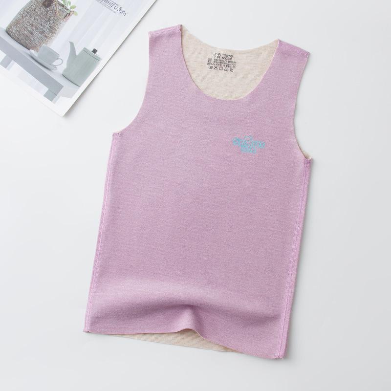 

2024 Детский бесшовный жилет из шелковой шерсти и бархата на осень и зиму 120 cm