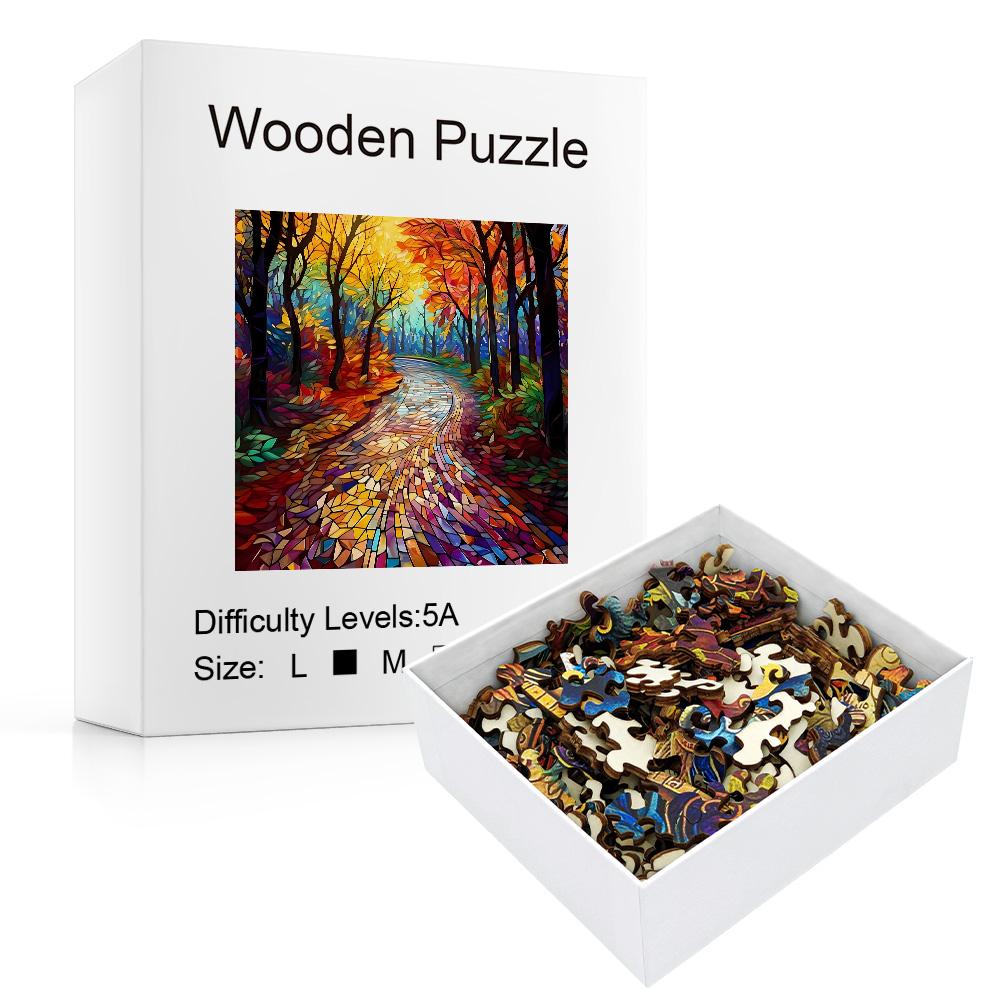 Forest Path Wooden Puzzle - Perfect Gift for Focused Training and Relaxation, Birthdays, Festivals, Natural Theme Puzzles | Exqu