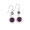 Amethyst Gemstone 925 Sterling Silver Handmade Drop/Dangle Earrings 1.80" Gift EE-13-7