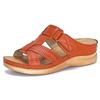 Beställ en storlek upp, sommar Kvinnor Premium Ortopediska Sandaler med öppen tå Kvinnliga Tofflor Spänne Rem Vintage Anti-halk Andas Tofflor Plus Size Sandaler