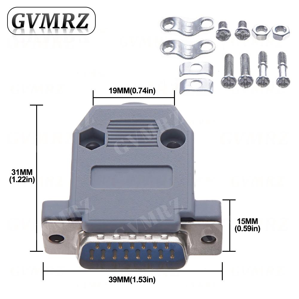 2Set DB9 Adapter Connector Core DB15 DB25 DB37 RS232 Serial COM Plug Connectors Hole/Pin Female Male Port Socket D Sub DP9