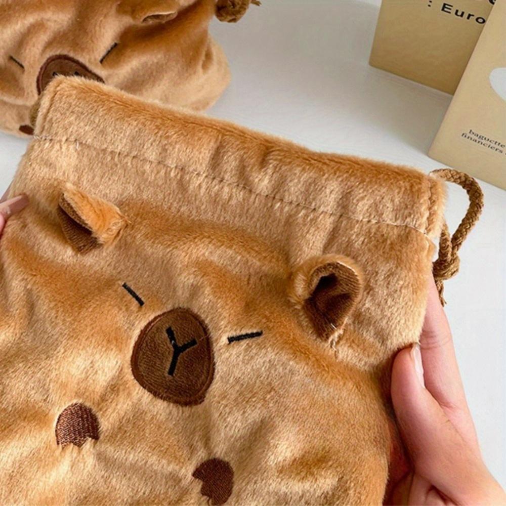 Große Kapazität Capybara Aufbewahrungstasche mit Kordelzug Kordelzugtaschen für Kleinteile und Kosmetik