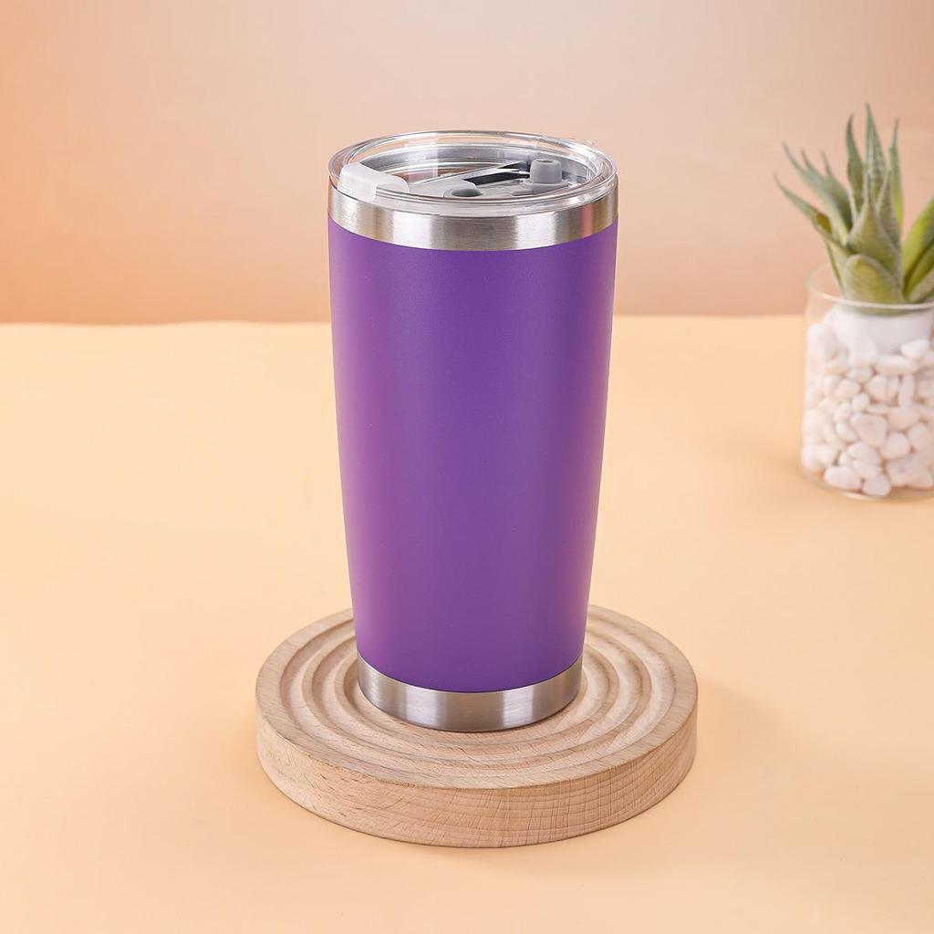 20oz Multicolor Double-Wall 304 Stainless Steel Car Thermos with Lid
