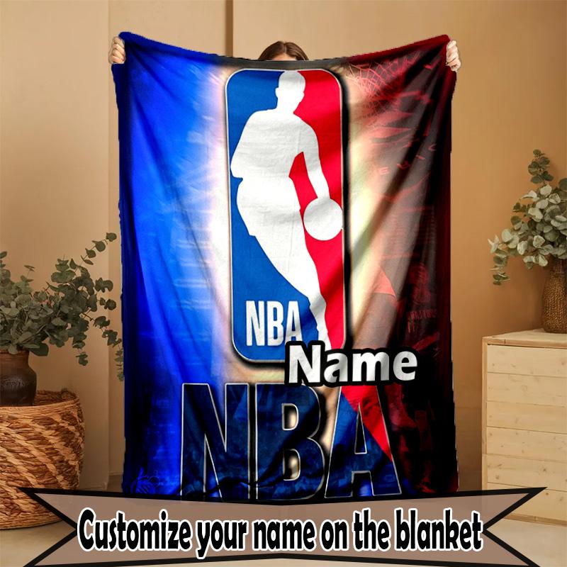Custom Name Personalized basketball Print Blanket, Home Decor, Bedroom, Sofa, Camping, Couch, Gifts for Birthday Christmas