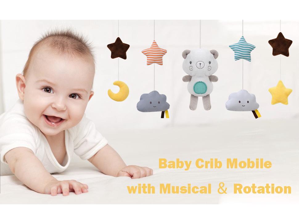 Calming Wind Chime Baby Crib Mobile - Music Rattle Pendant for Bedside or Hanging Decor