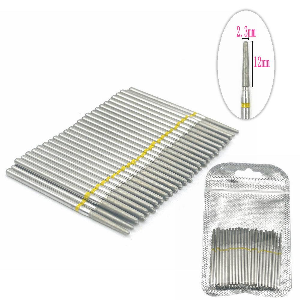 50pcs/pack Diamond Milling Cutter Grinding Drill Bits Diamond Polisher HP 2.35mm Diamond Polisher Nail Drill Bits Drill