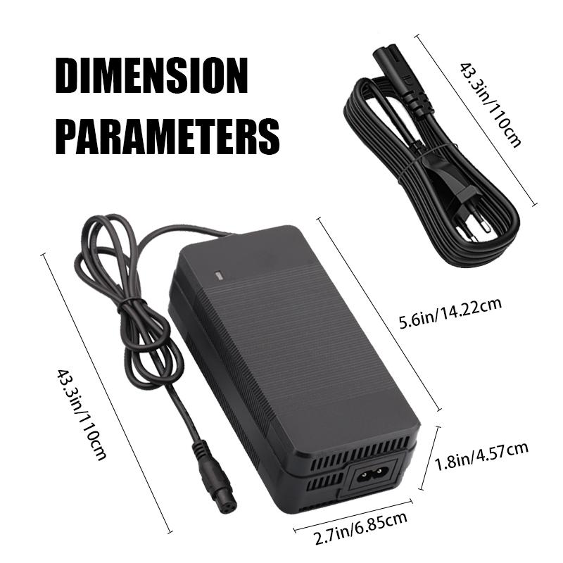 54.6V 3A Lithium Battery Charger For 13S 48V Electric Scooter KugooM4 Li-ion Battery Pack Charger Fast Charging With Cooling Fan