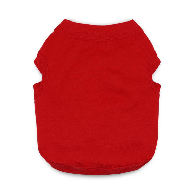 

Бавовняний одяг для цуценят Домашня собака Однотонна літня футболка Базовий жилет Маленькі великі собаки XS