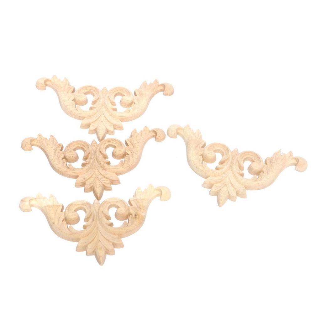 HK Lots Unpainted Wood Oak Carved Corner Onlay Applique Furniture Home Decor Or HK Lots Unpainted Wood Oak Carved Corner Onlay Applique Furniture Home Decor Or