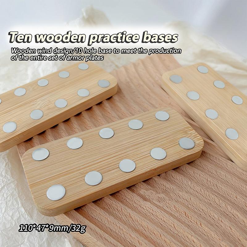 

Дворядний дерев яний стенд для практики манікюру з 10 відділеннями, набір підставок для демонстрації нігтів, магнітні тримачі для тренувальних тіпсів, інструмент для манікюру