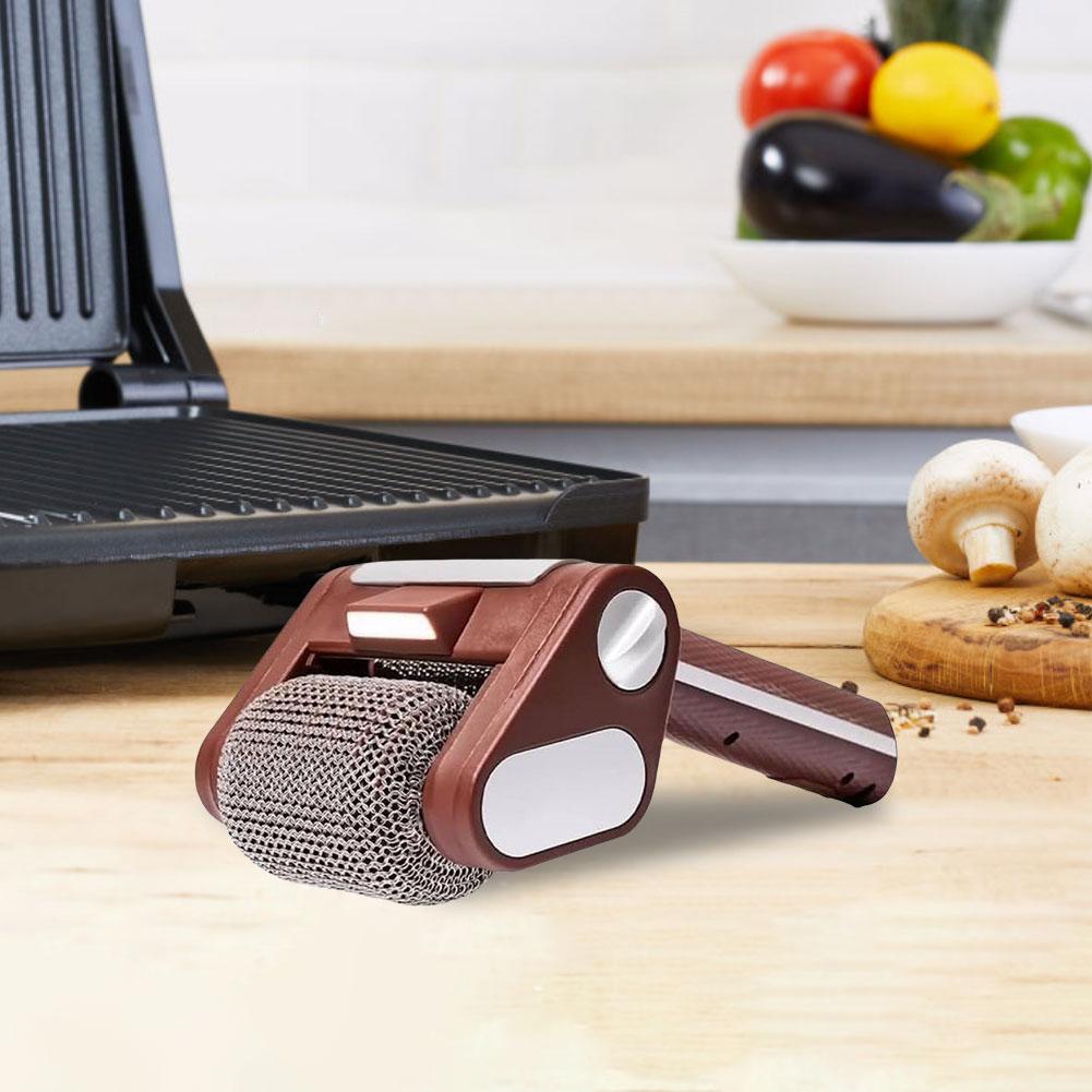 Rechargeable Electric Grill Cleaner Brush with Lights Stainless Steel Replaceable Brush Heads BBQ Cleaning Tools BBQ Accessoires