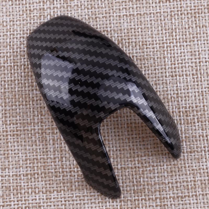 2Pcs Carbon Fiber Style ABS Front Gear Shift Knob Cover Trim Fit for Ford Escape Kuga 2013 2014 2015 2016 2017 2018