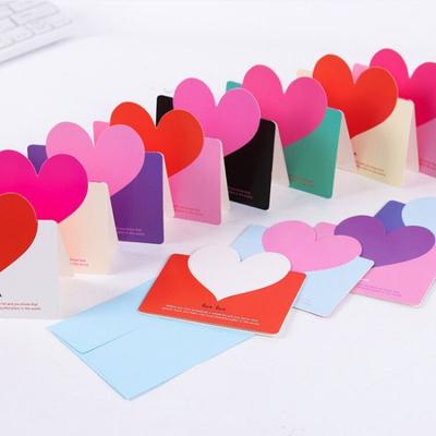 Heart Shaped Greeting Cards For Valentine Wedding New Year