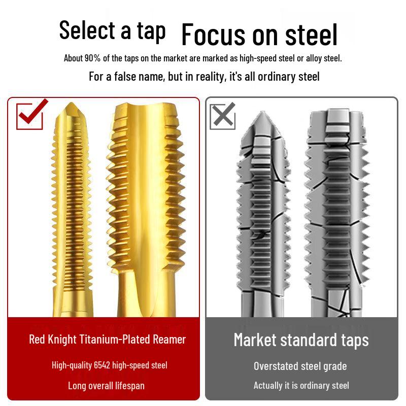 Red Knight Machine Taps for Stainless Steel