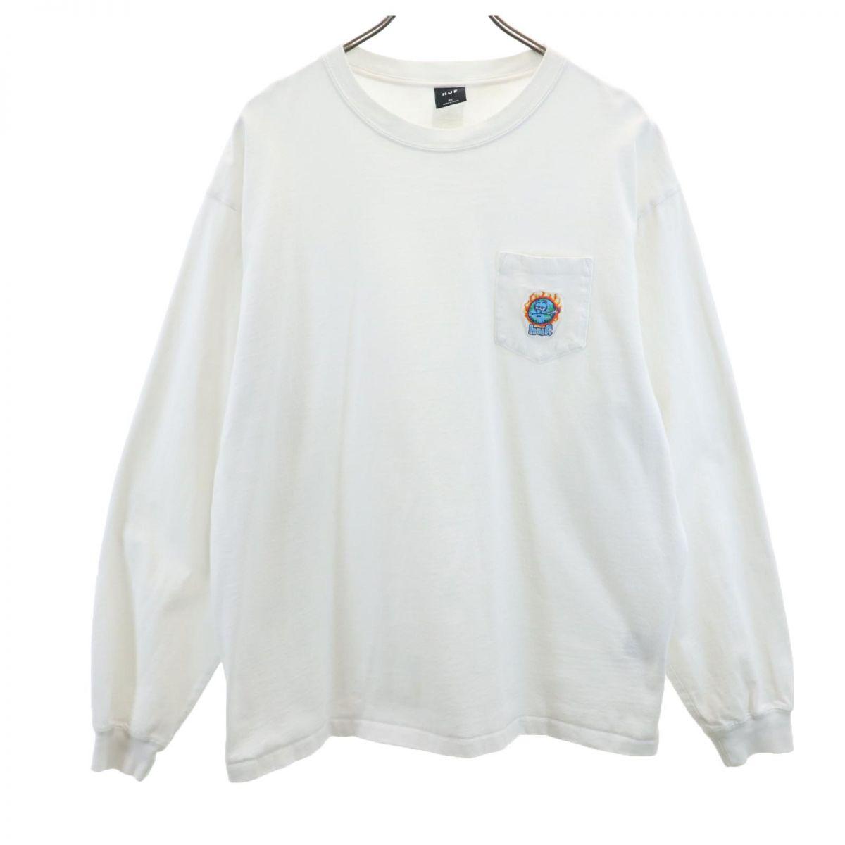 

HUF Long sleeve shirt XL white Ron T Men s Used