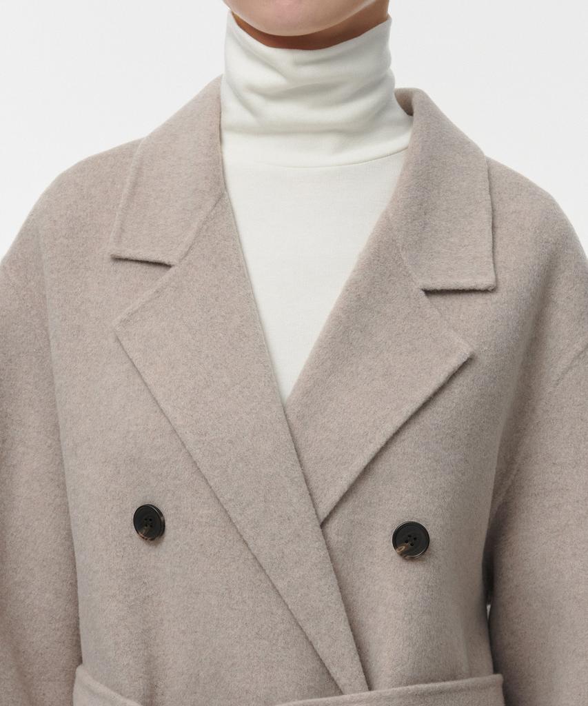 Musinsa Standard Woman Women'S Cashmere Blend Handmade Double Coat [Oatmeal]