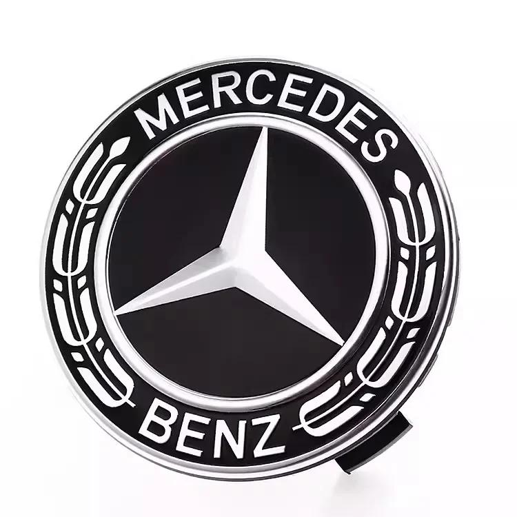 

Для Mercedes Benz 4 шт. 75 мм Автомобильная эмблема Колпачки ступицы колеса Накладки Значок Для Mercedes Benz AMG GLC W203 W206 W220 W205 W211 W21 чёрный