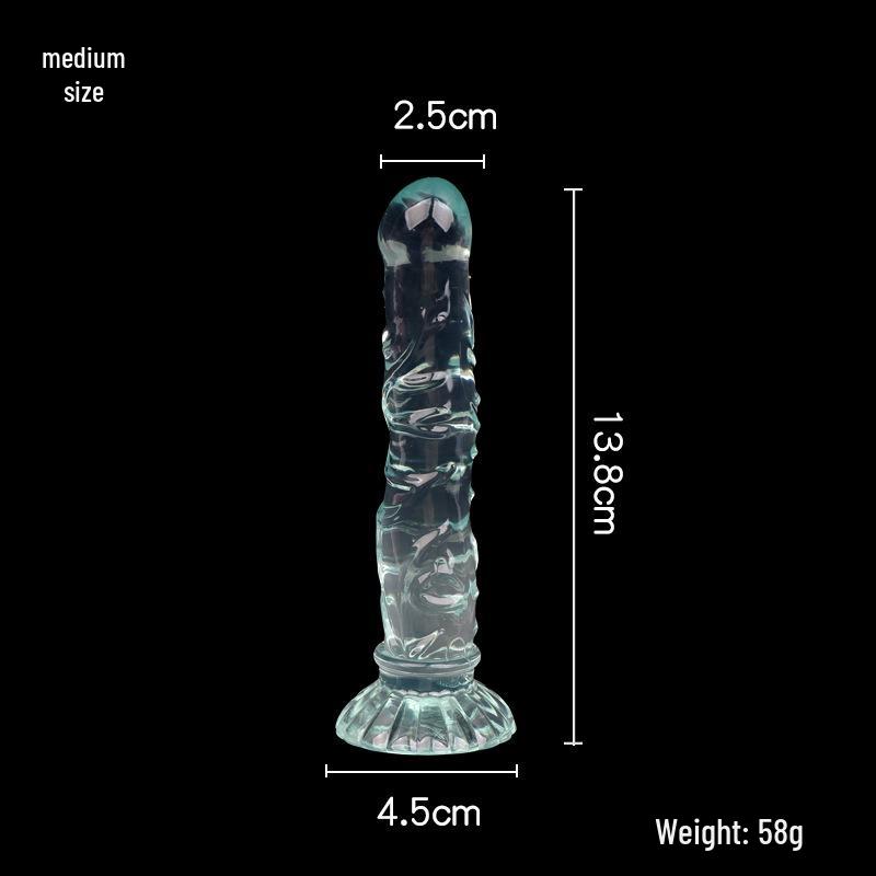 Sirena Cristal Crizantemă Ventuză Dildo & Dop Anal Filetat pentru Plăcere Realistă
