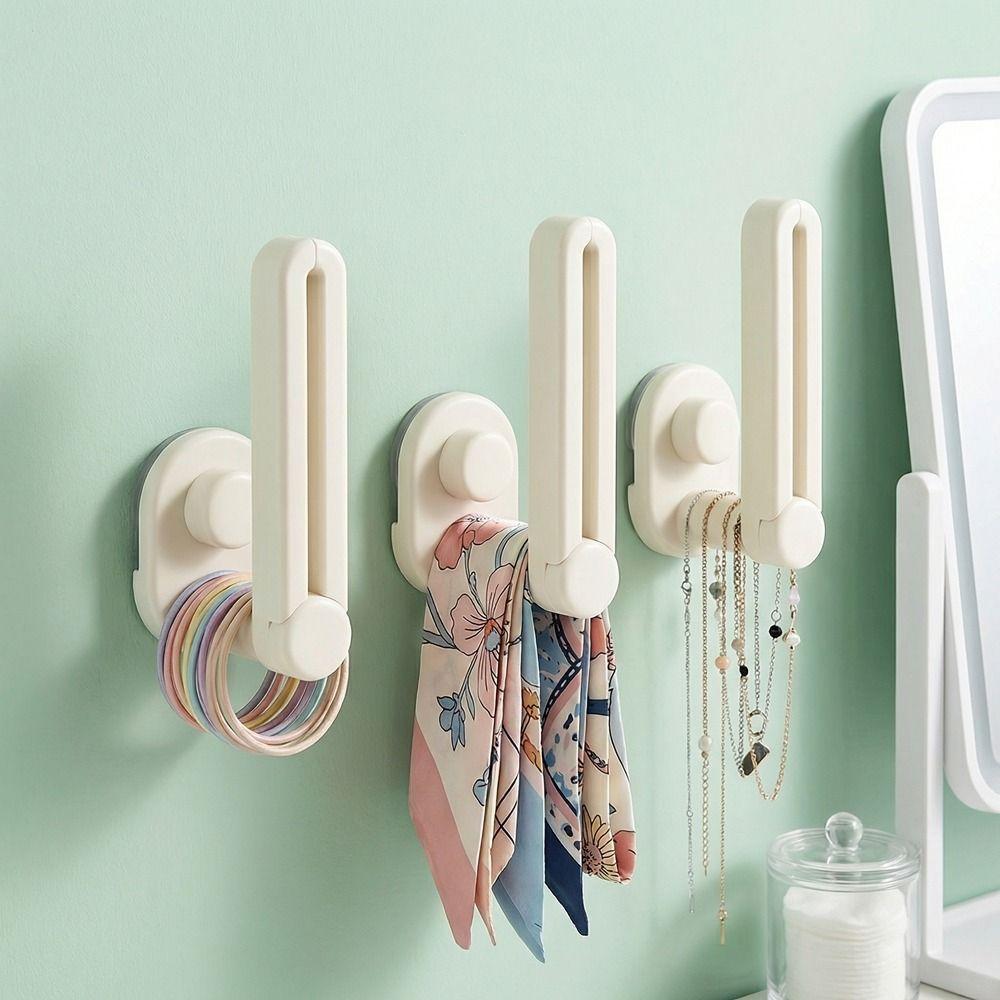 2 Pieces L-Shape Hairband Storage Hook Wall Mounted Hair Tie Display Holder  Bedroom