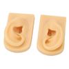 1 Pair Silicone Ear Model Light Skin Color Piercing Practice 3D Ear Model for Acupuncture Training Display