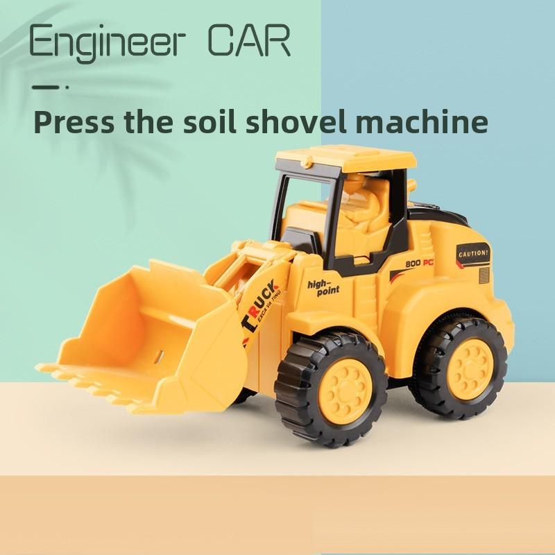Construction Vehicle Excavator Toy With Inertia Pull Back For Play Interactive