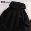 GENIOLAMODE Herren Fleecegefüttertes Kapuzensweatshirt mit halbem Reißverschluss