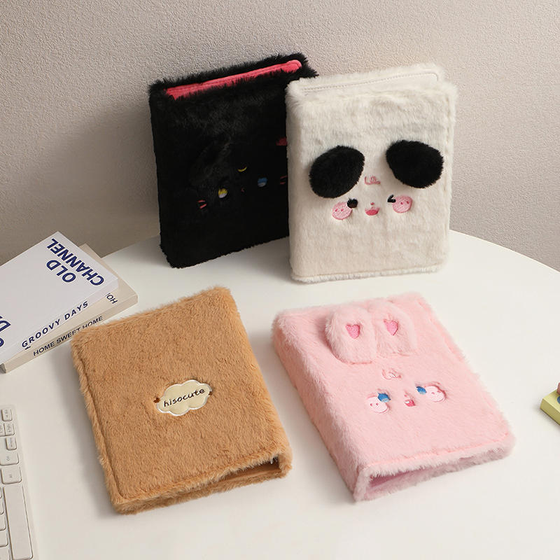 A5 Binder Photocard Holder Cute Plush Dog Cat Photo Album Kpop Idol Photocards Collect Book Student School Notebook Stationery