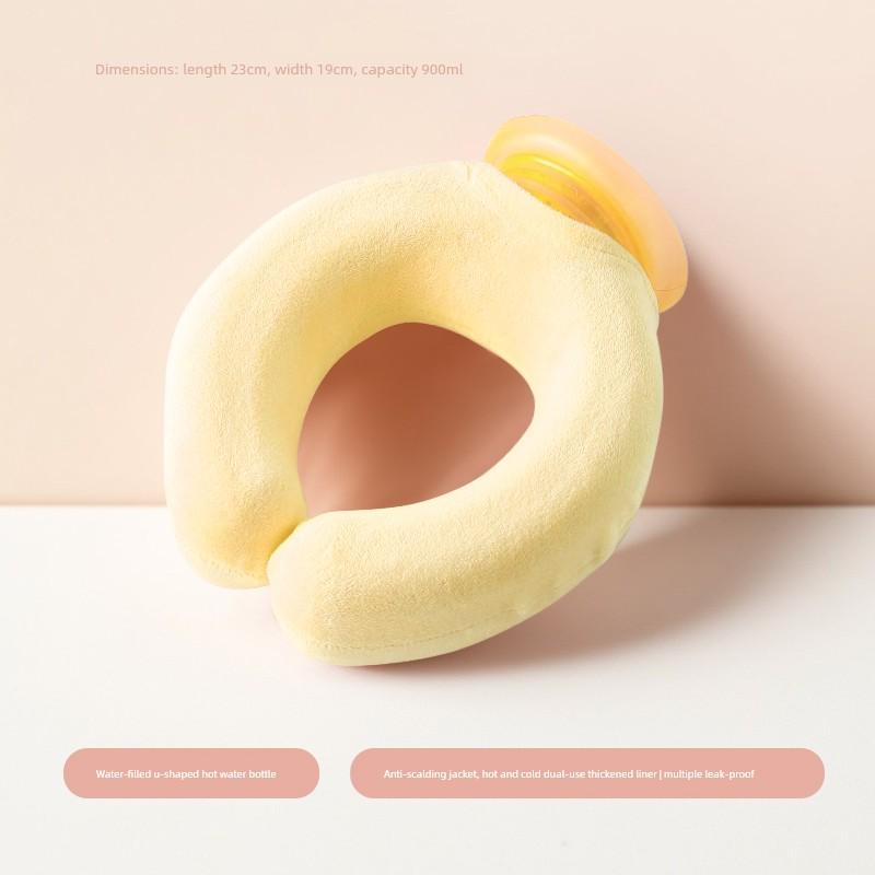 New Small U-Shaped Hanging Neck Water-Filled Hot Water Bag, Specialized U-Shaped Hot Water Bag for Cervical Spine, Hot Compress for Neck, Cooling Hot