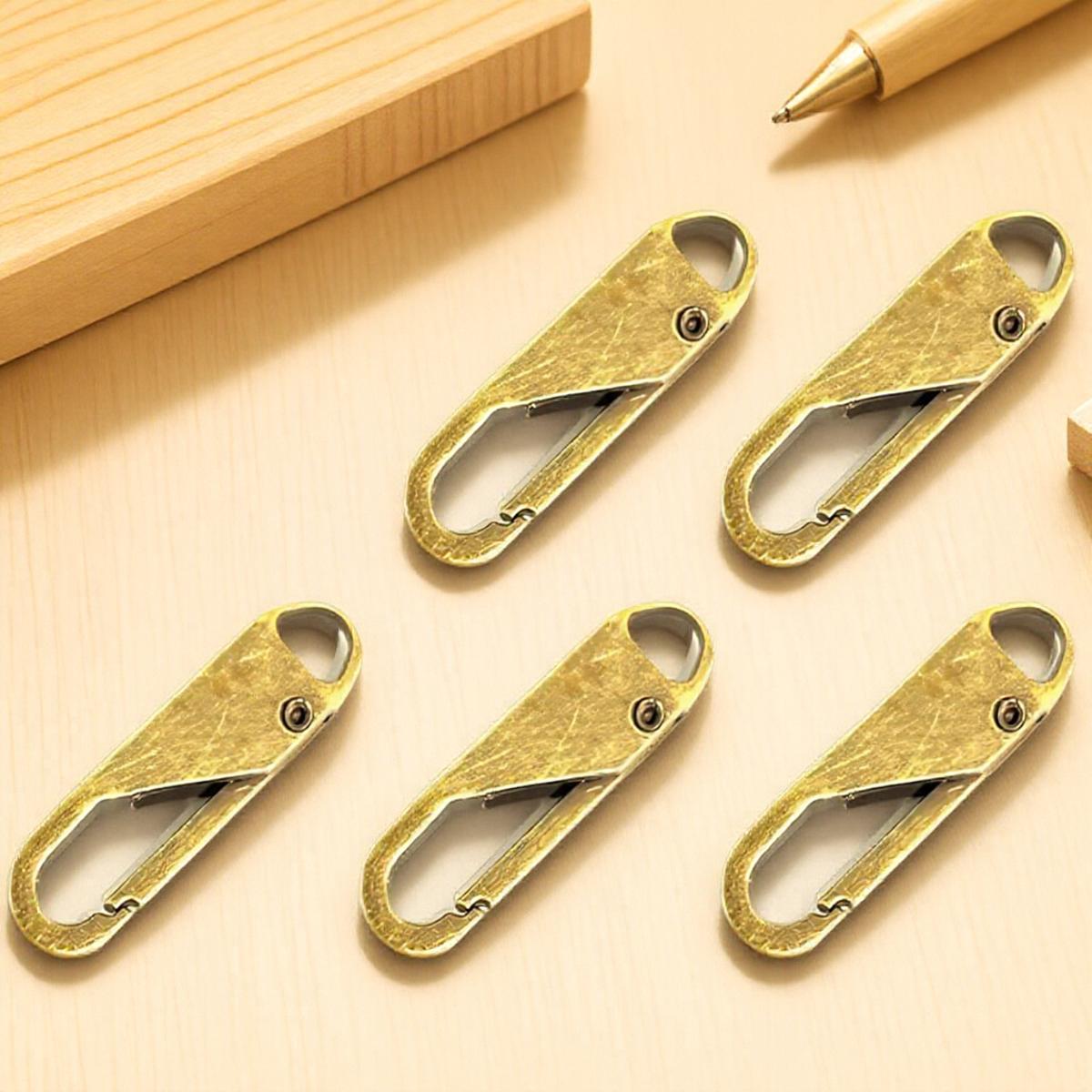 

STONEGO Alloy Zipper Pulls 5Pcs Tool-Free Detachable Convenient Replacement Zipper Pendant Tab for DIY Sewing Crafts