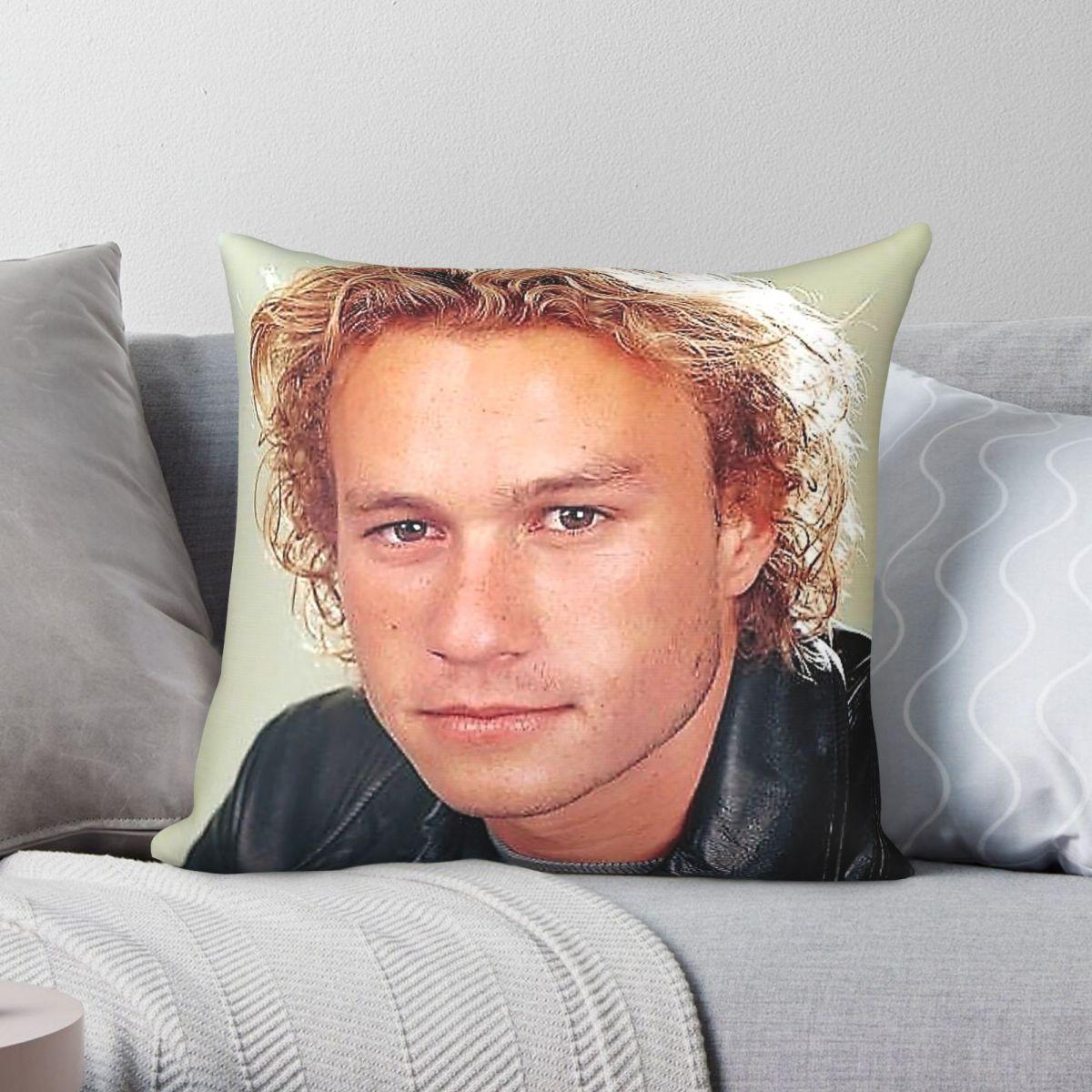 Exquisite Ornaments Unisex Heath Ledger Actor Square Pillowcase Polyester Linen Velvet Printed Zip Decorative Pillow Case Sofa Seater Cushion Cover 18